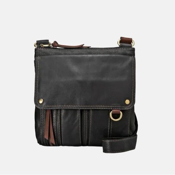 Fossil Morgan Vintage Traveler Genuine Leather Messenger Crossbody Shoulder Bag - Picture 2 of 10